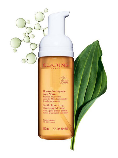 Clarins Mousse Nettoyante Peau Neuve – AHA Tamarin, Gentle Complex & Moringa | Éclat Immédiat - HBPS Beauty & Fashion