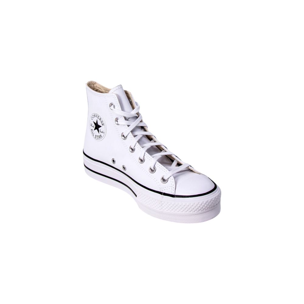 Converse White Polyethylene Platform Sneakers - HBPS Beauty & Fashion