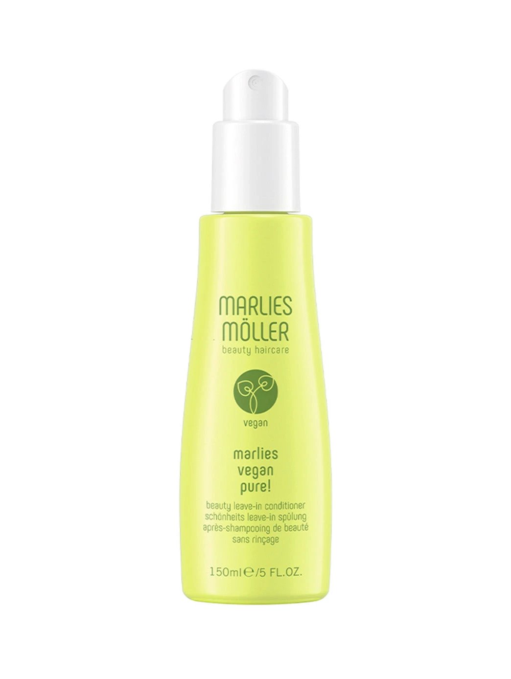 Marlies Moller Vegan Pure Conditionneur Sans Rinçage en Spray Hydratant pour Cheveux Doux Hydratés et Élastiques