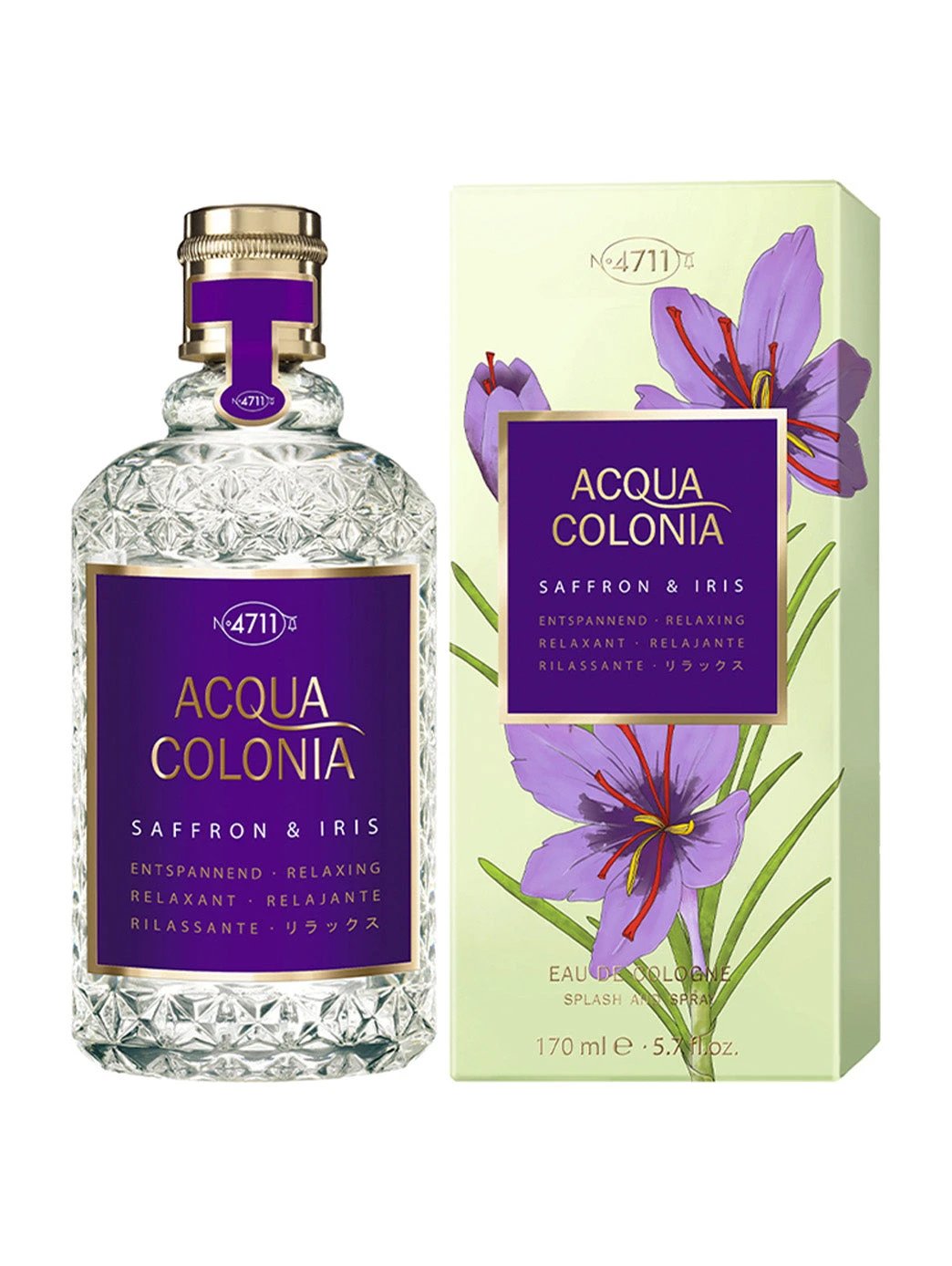 Azafrán Iris Eau de Cologne Acqua Colonia Parfum Unisexe Longue Tenue