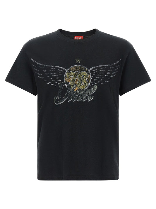 Diesel Black Cotton T-Shirt - HBPS Beauty & Fashion