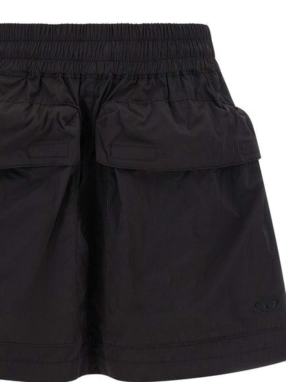 Diesel Black Polyamide Long Skirt - HBPS Beauty & Fashion
