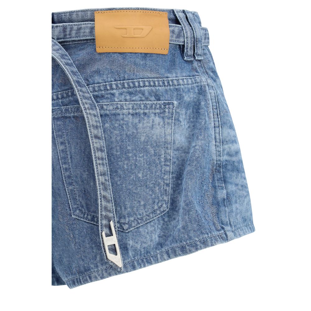 Diesel Blue Cotton Bermuda Shorts - HBPS Beauty & Fashion