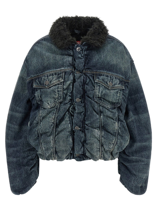 Diesel Blue Cotton Denim Jacket - HBPS Beauty & Fashion