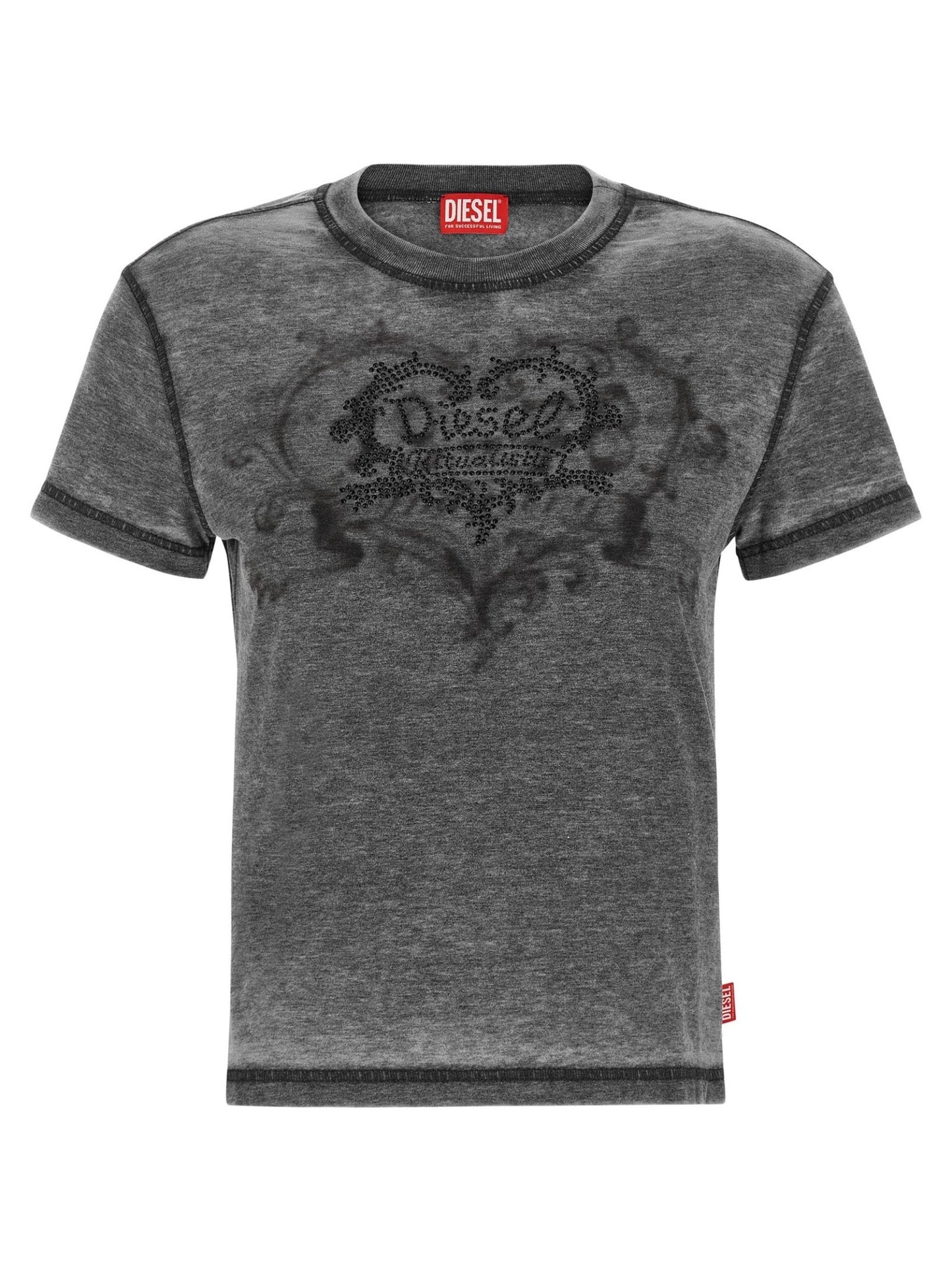 Diesel Gray Polyester T-Shirt - HBPS Beauty & Fashion
