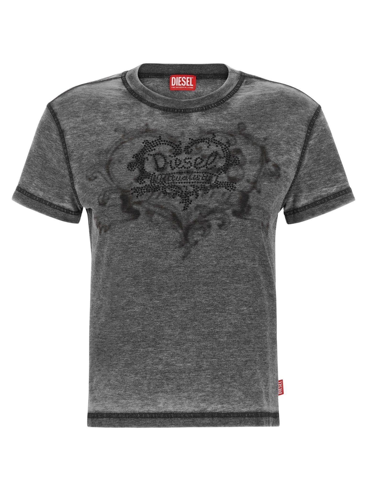 Diesel Gray Polyester T-Shirt - HBPS Beauty & Fashion