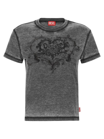 Diesel Gray Polyester T-Shirt - HBPS Beauty & Fashion