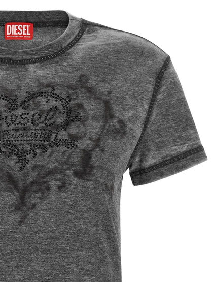Diesel Gray Polyester T-Shirt - HBPS Beauty & Fashion