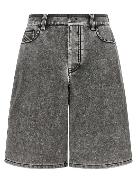 Diesel Gray Polyethylene Bermuda Shorts - HBPS Beauty & Fashion