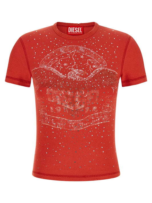 Diesel Red Cotton T-Shirt - HBPS Beauty & Fashion