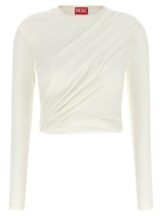 Diesel White Cotton Long Sleeve T-Shirt - HBPS Beauty & Fashion
