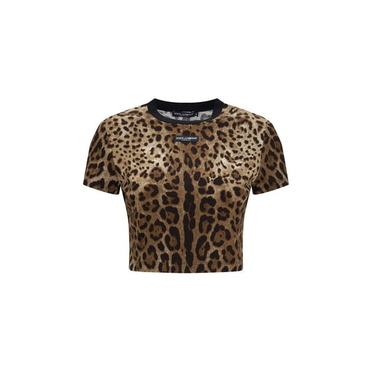 Dolce & Gabbana Beige Cotton T-Shirt - HBPS Beauty & Fashion