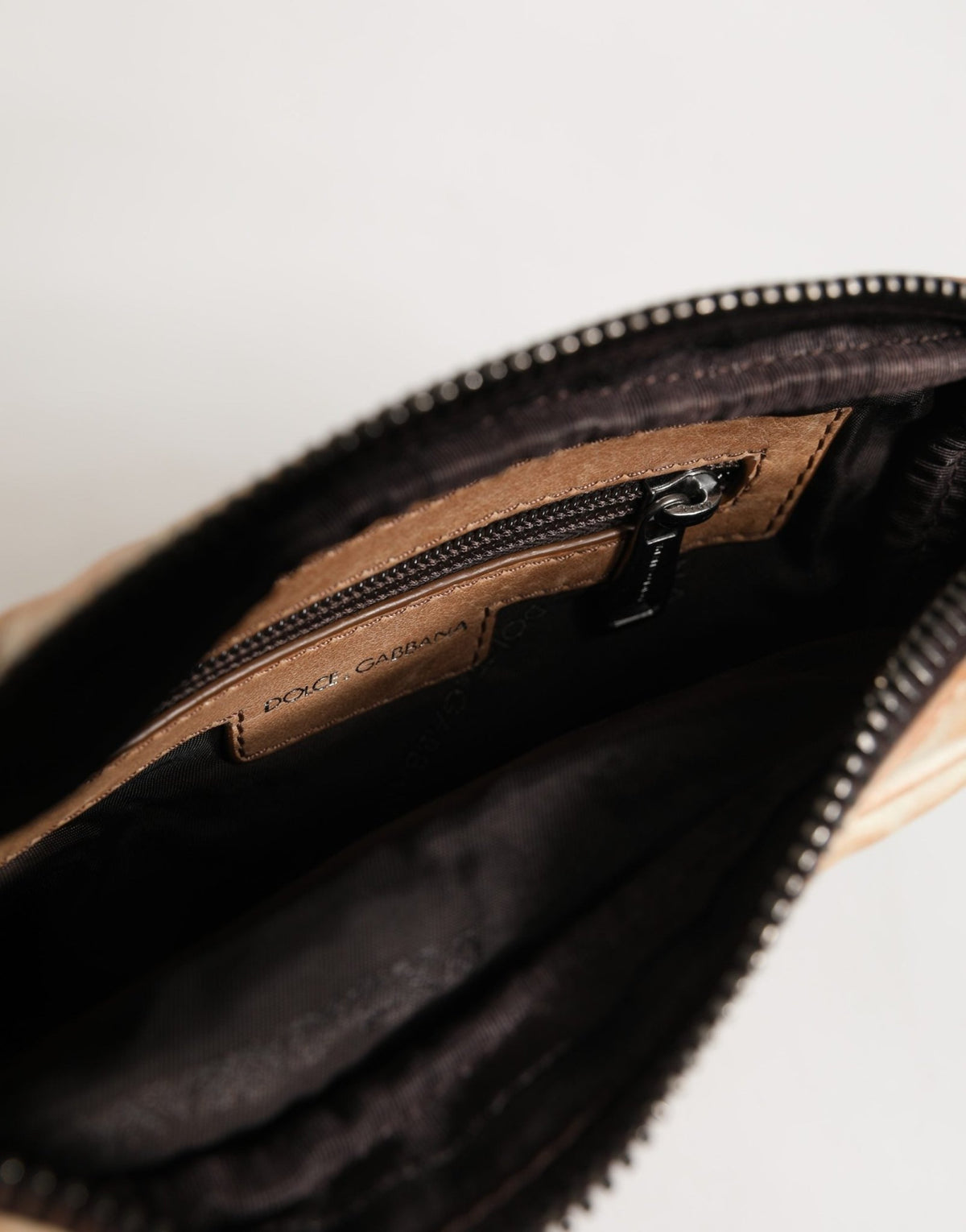 Dolce & Gabbana Beige Vintage Leather Logo Plaque Shoulder Borse Men Bag - HBPS Beauty & Fashion