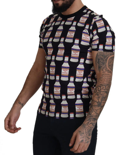 Dolce & Gabbana Black Bacio Di Venere Cotton Crew T-shirt - HBPS Beauty & Fashion