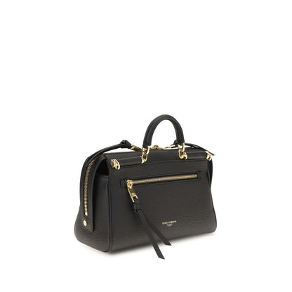 Dolce & Gabbana Black Calf Leather Bos Taurus Handbag - HBPS Beauty & Fashion