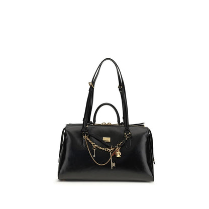 Dolce & Gabbana Black Calf Leather Bos Taurus Shoulder Bag - HBPS Beauty & Fashion