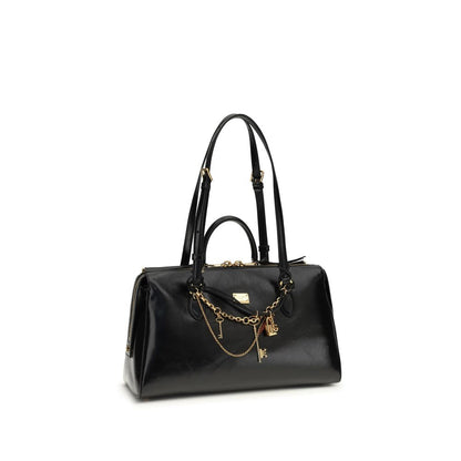 Dolce & Gabbana Black Calf Leather Bos Taurus Shoulder Bag - HBPS Beauty & Fashion