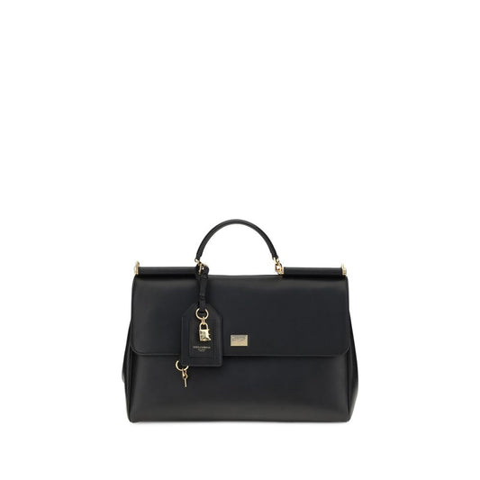 Dolce & Gabbana Black Calf Leather Bos Taurus Shoulder Bag - HBPS Beauty & Fashion