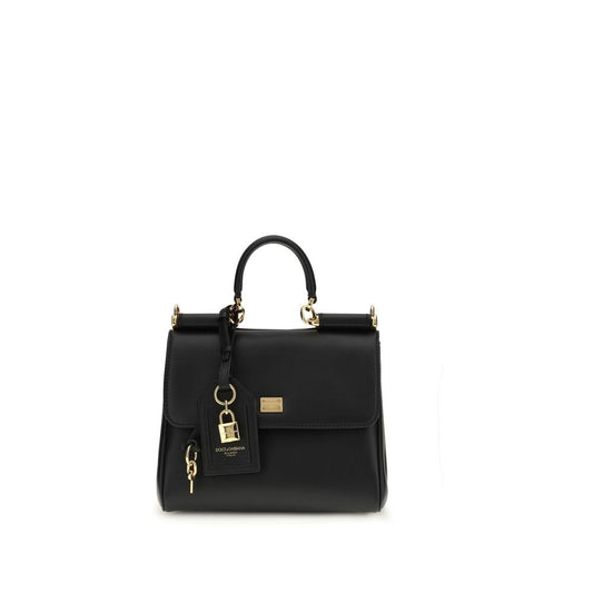 Dolce & Gabbana Black Calf Leather Bos Taurus Shoulder Bag - HBPS Beauty & Fashion