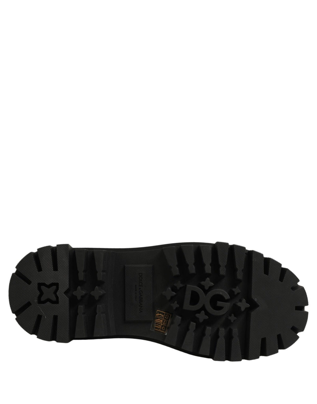 Dolce & Gabbana Black Calfskin Leather Trekking Derby Shoes - HBPS Beauty & Fashion
