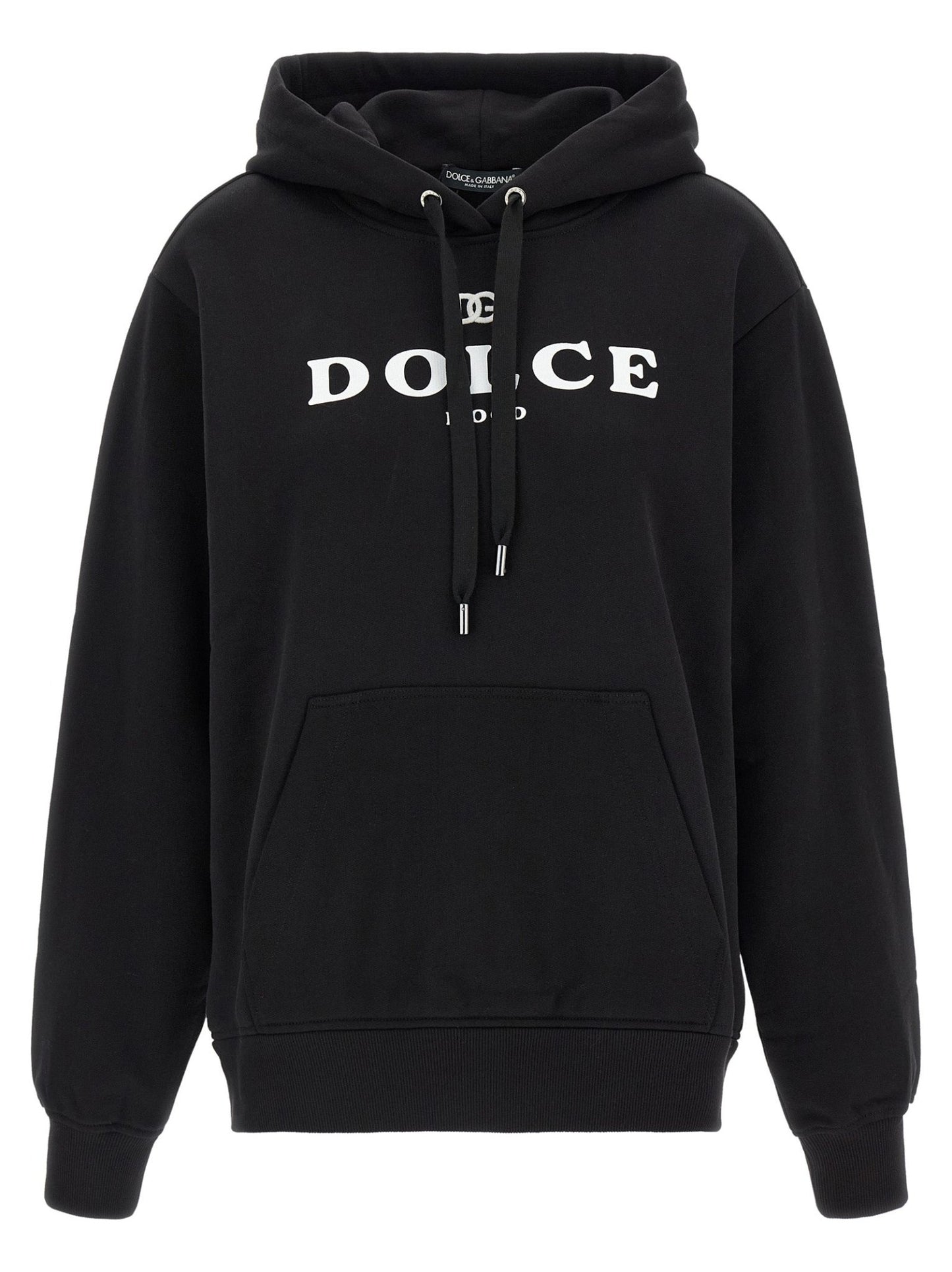 Dolce & Gabbana Black Cotton Hoodie - HBPS Beauty & Fashion