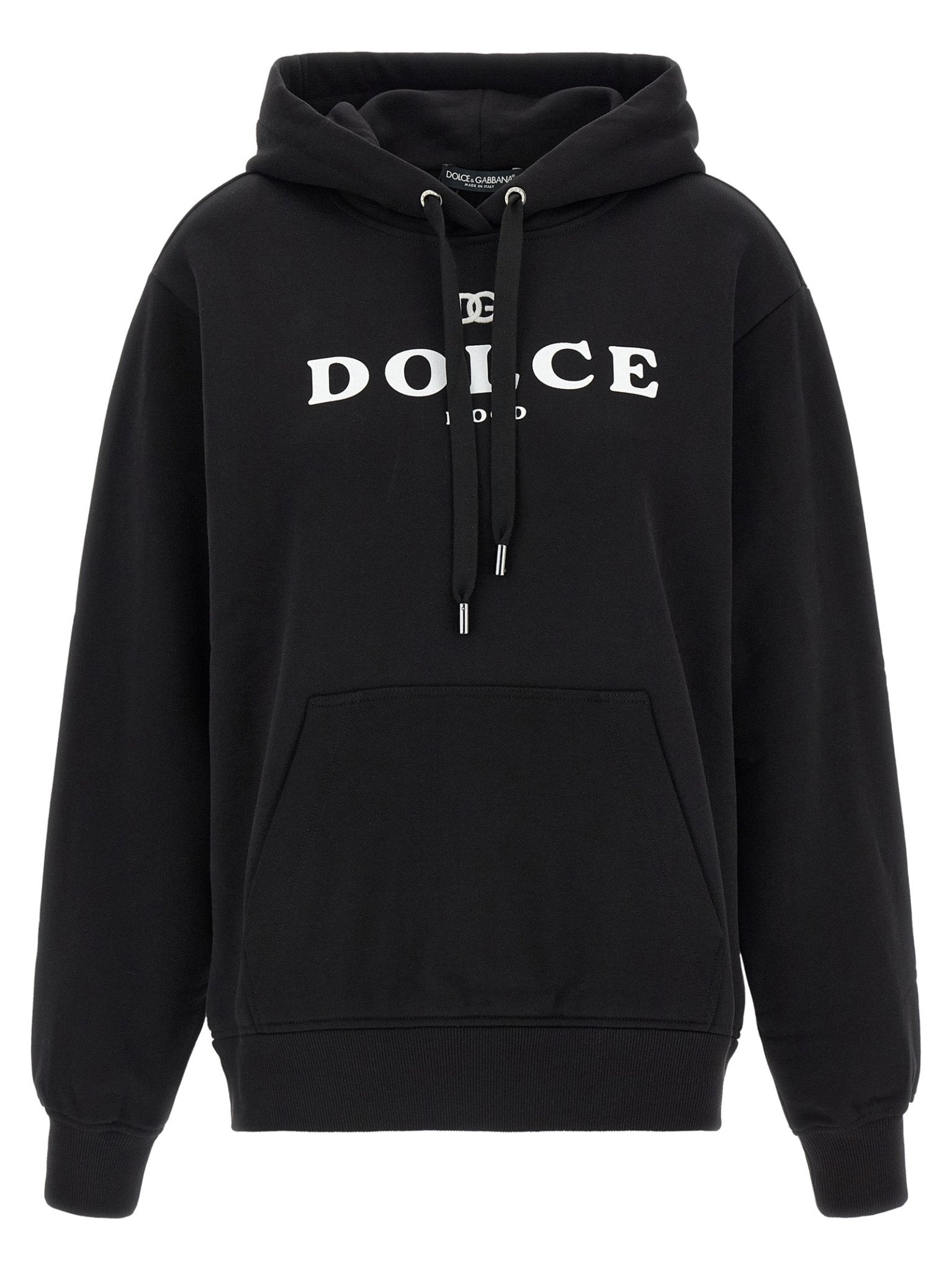 Dolce & Gabbana Black Cotton Hoodie - HBPS Beauty & Fashion