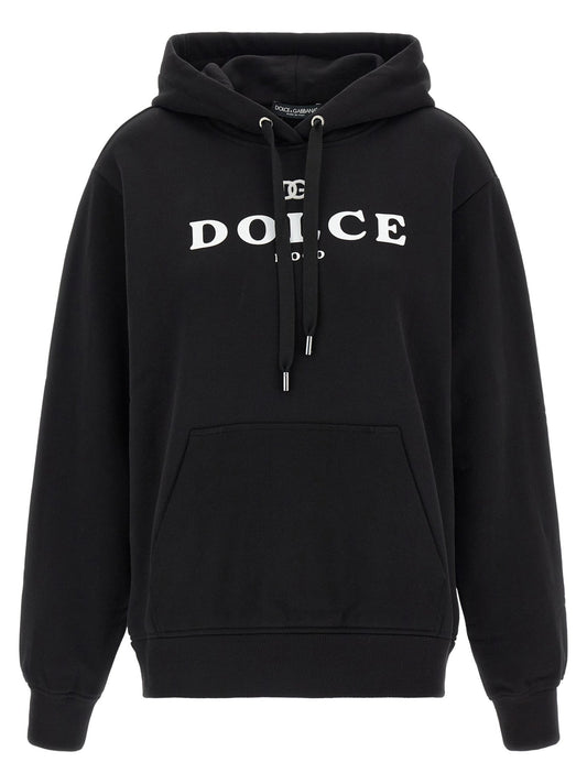 Dolce & Gabbana Black Cotton Hoodie - HBPS Beauty & Fashion