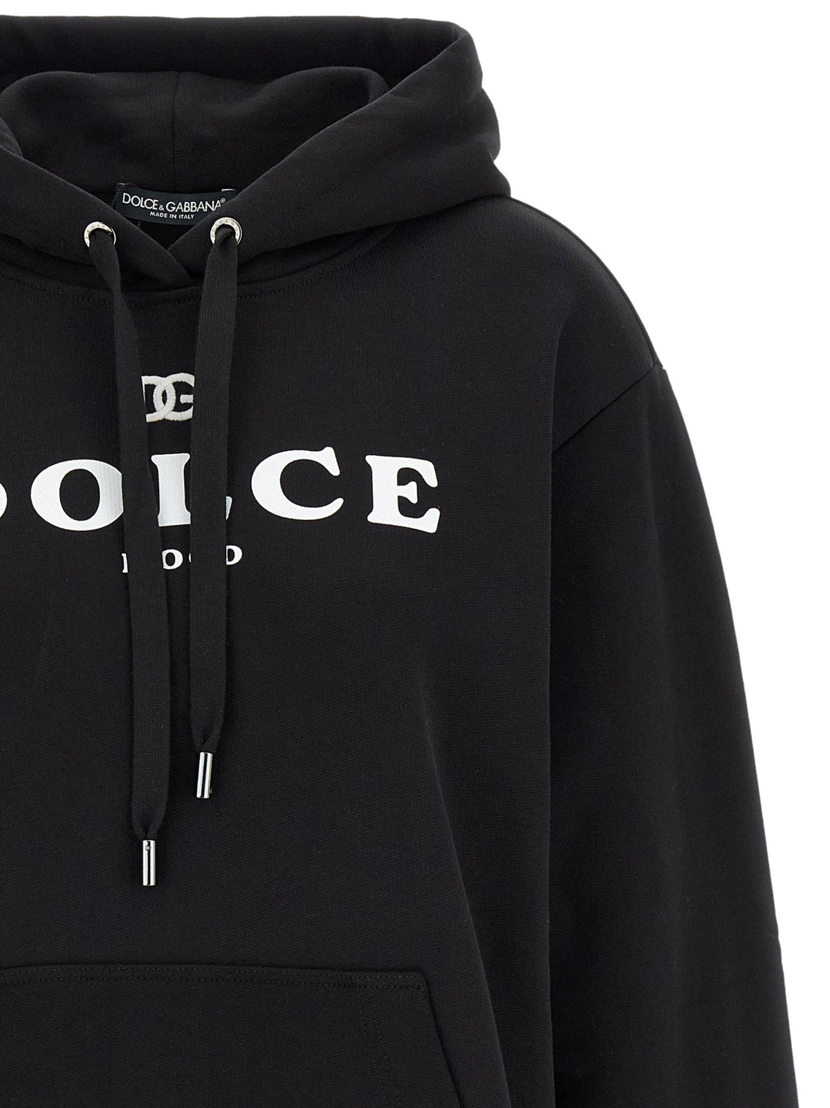 Dolce & Gabbana Black Cotton Hoodie - HBPS Beauty & Fashion