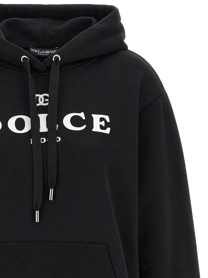 Dolce & Gabbana Black Cotton Hoodie - HBPS Beauty & Fashion
