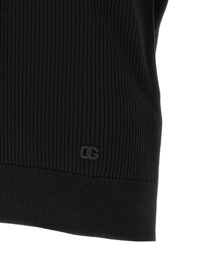 Dolce & Gabbana Black Cotton Polo Shirt - HBPS Beauty & Fashion