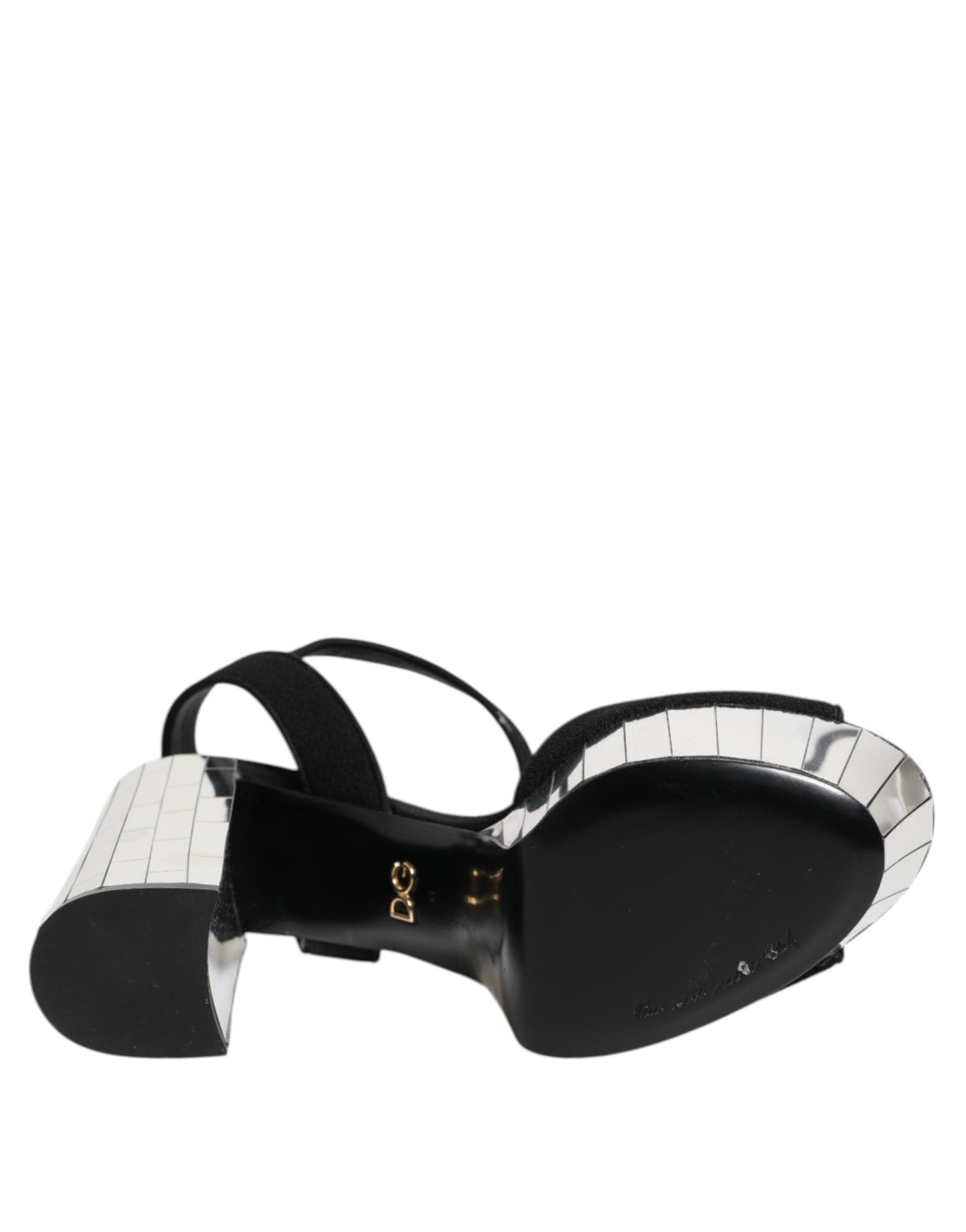 Dolce & Gabbana Black Crystal Ankle Strap Keira Sandal Shoes - HBPS Beauty & Fashion