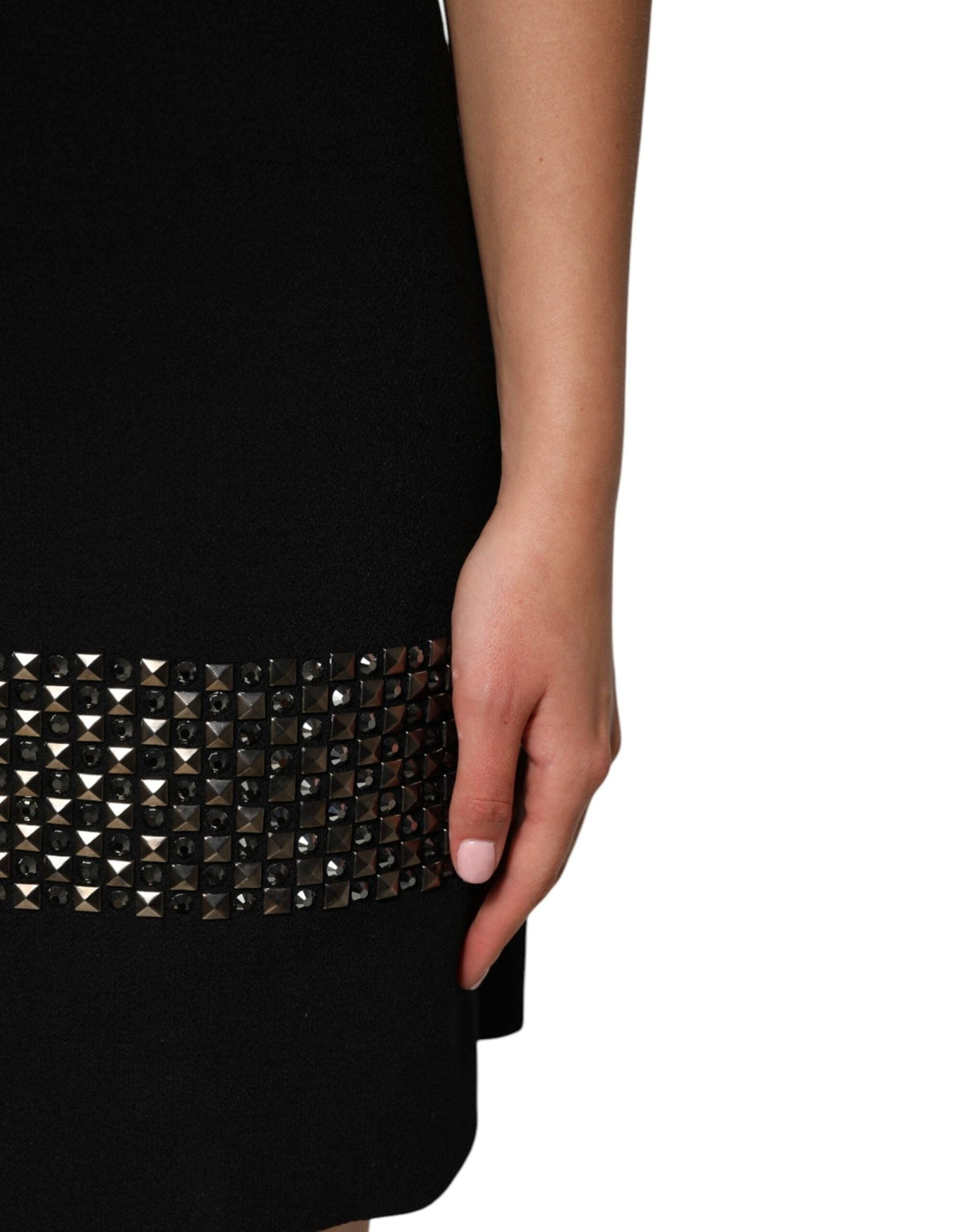 Dolce & Gabbana Black Crystal Embellished Collared Mini Dress - HBPS Beauty & Fashion