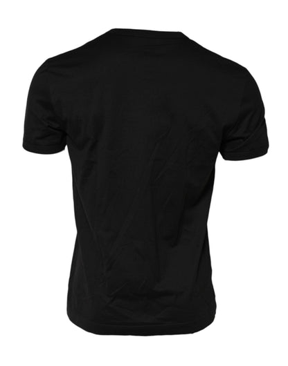 Dolce & Gabbana Black DG King Crown Cotton Crew Neck T-shirt - HBPS Beauty & Fashion