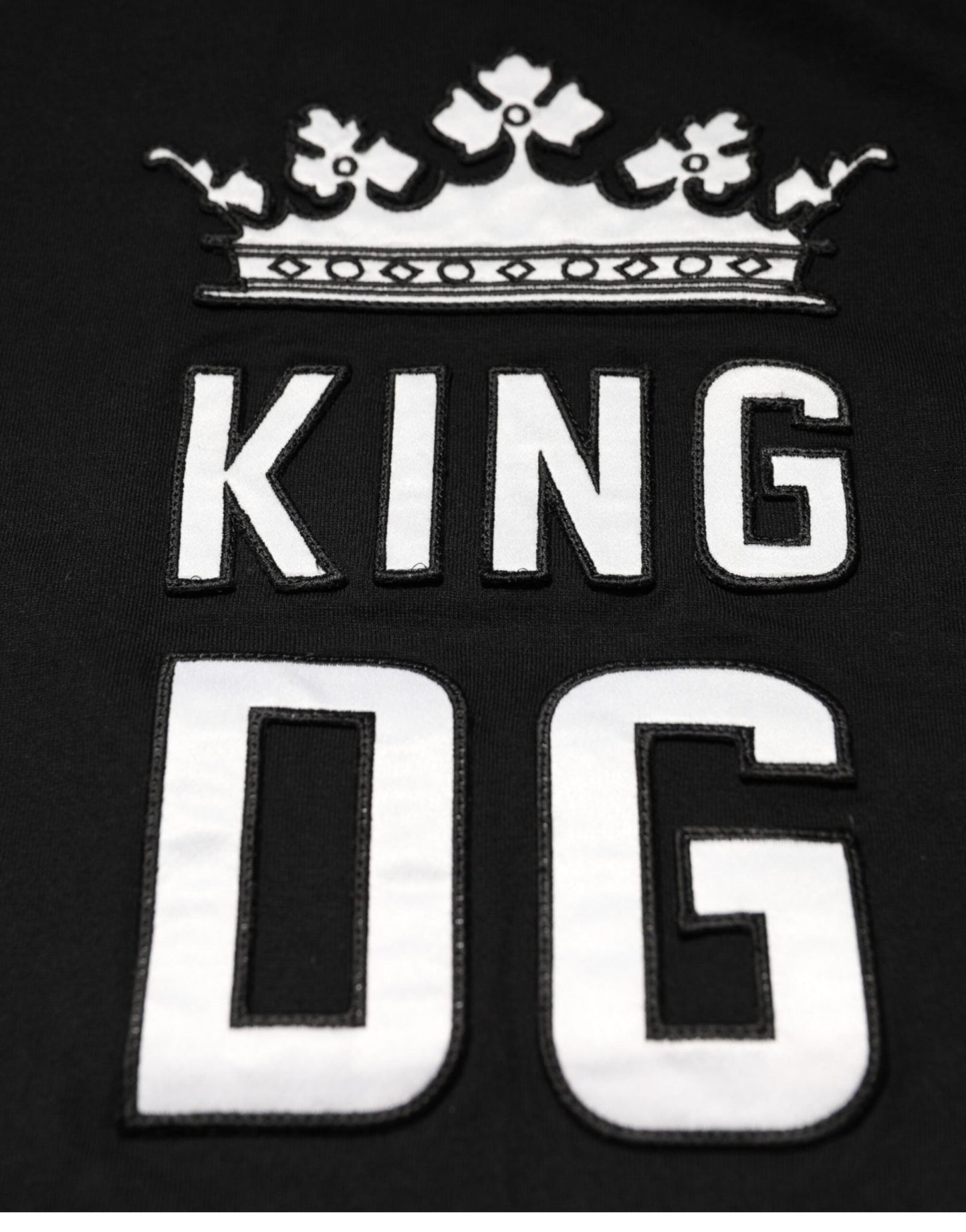Dolce & Gabbana Black DG King Crown Cotton Crew Neck T-shirt - HBPS Beauty & Fashion