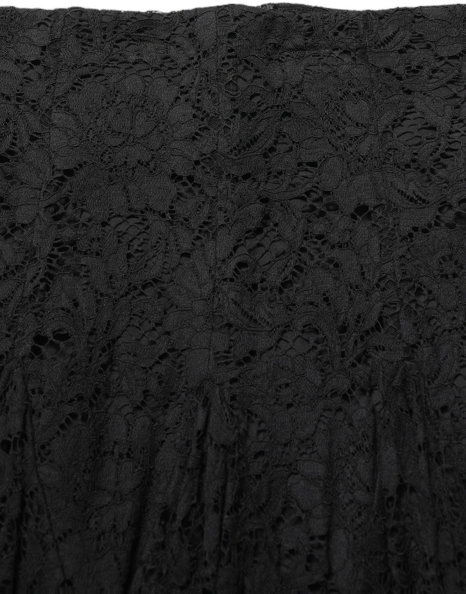 Dolce & Gabbana Black Floral Cut Out Lace A-line Mini Skirt - HBPS Beauty & Fashion