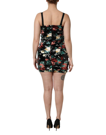 Dolce & Gabbana Black Floral Sequin Sleeveless Sheath Dress - HBPS Beauty & Fashion