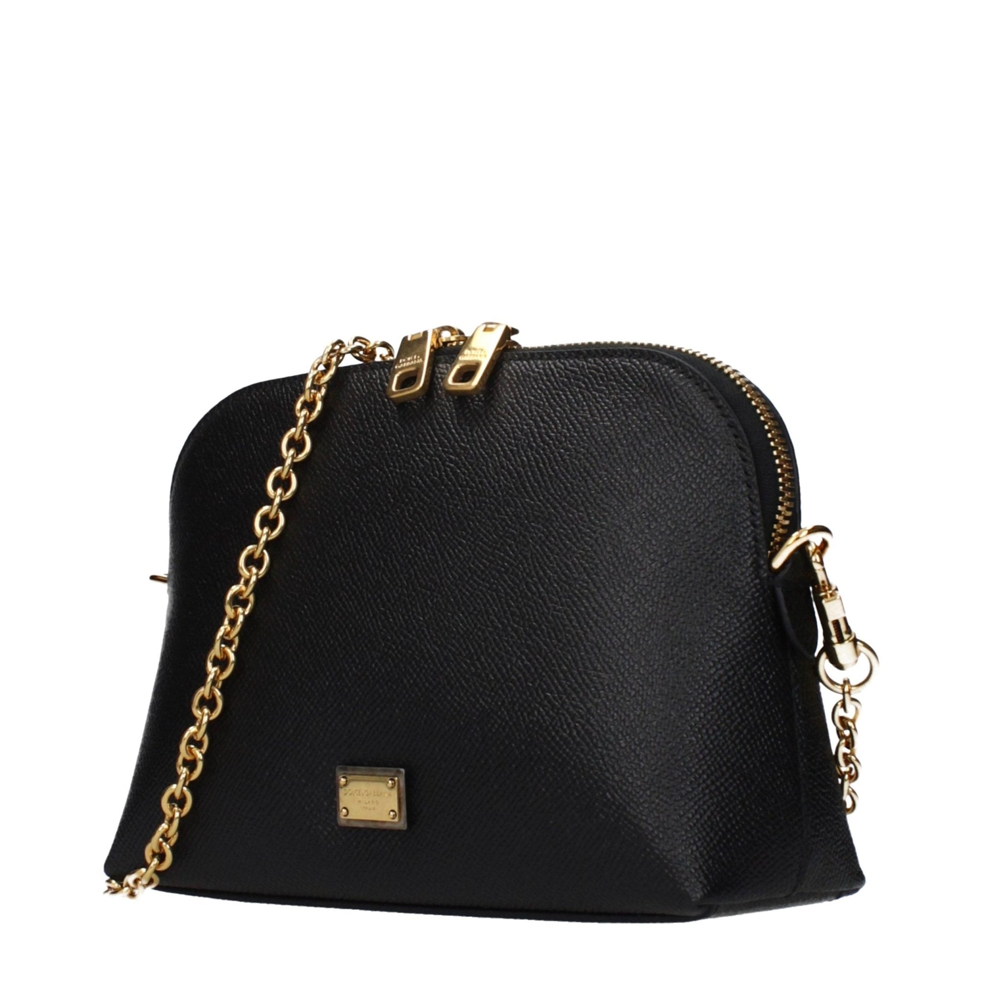 Dolce & Gabbana Black Leather Shoulder Bag - HBPS Beauty & Fashion