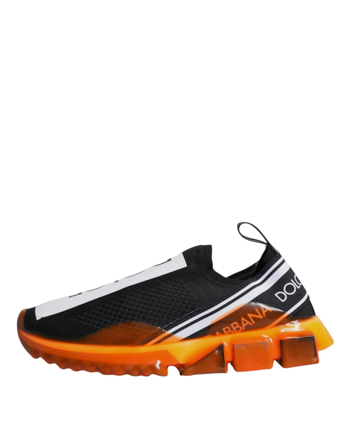Dolce & Gabbana Black Orange Sorrento Slip On Sneakers Shoes - HBPS Beauty & Fashion