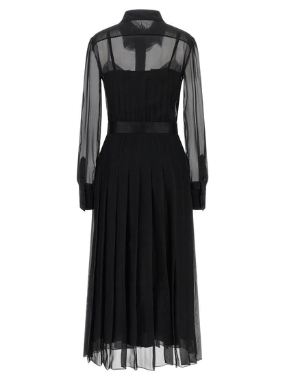 Dolce & Gabbana Black Silk Midi Dress - HBPS Beauty & Fashion