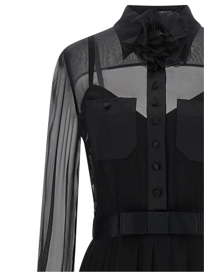 Dolce & Gabbana Black Silk Midi Dress - HBPS Beauty & Fashion