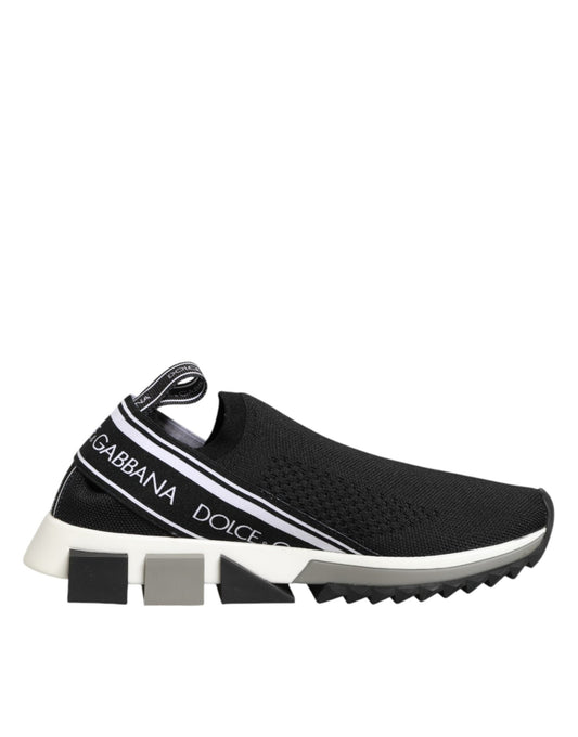 Dolce & Gabbana Black Slip On Sorrento Low Top Sneakers Shoes - HBPS Beauty & Fashion