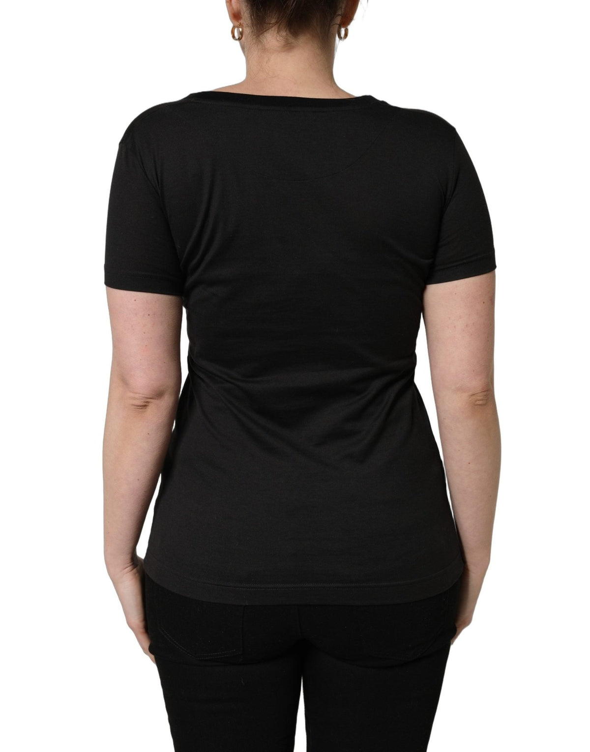Dolce & Gabbana Black Tropical Print Cotton Round Neck T-Shirt - HBPS Beauty & Fashion