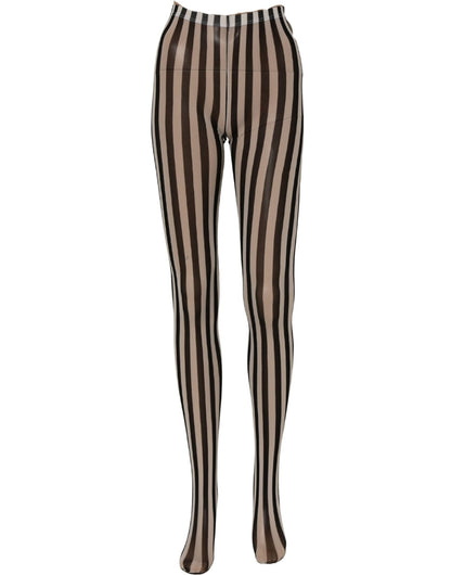 Dolce & Gabbana Black White Stripes Tights Stocking Pantyhose Socks - HBPS Beauty & Fashion
