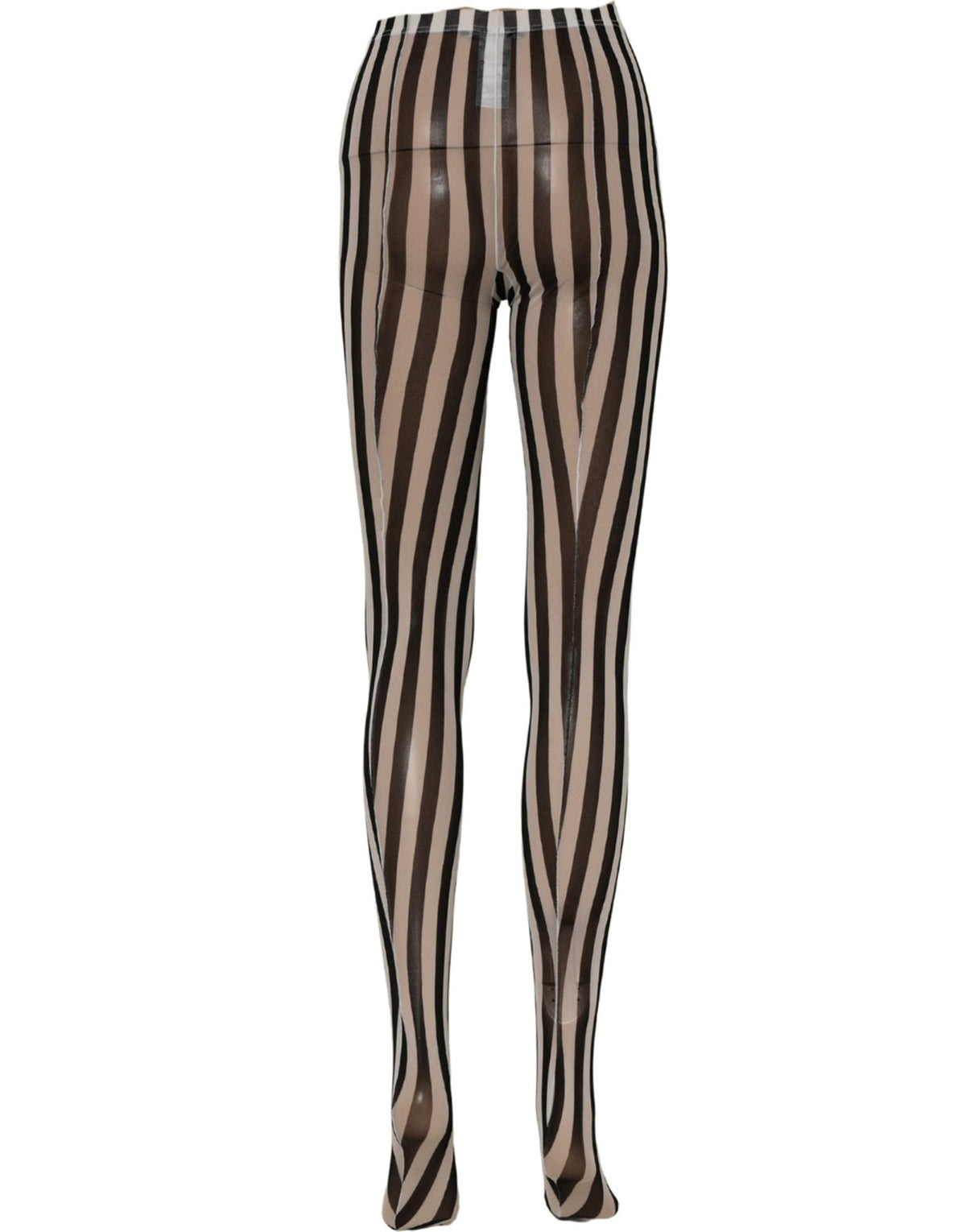 Dolce & Gabbana Black White Stripes Tights Stocking Pantyhose Socks - HBPS Beauty & Fashion