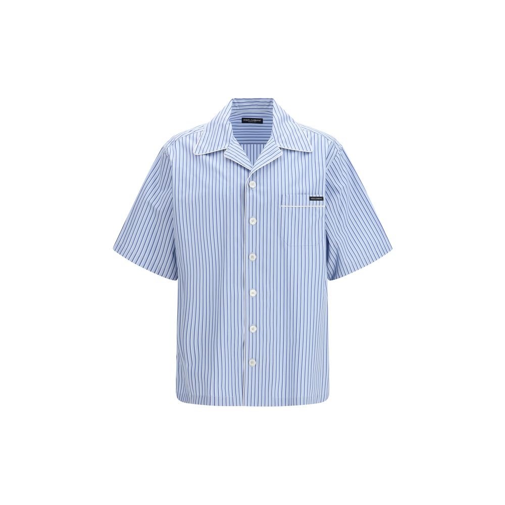 Dolce & Gabbana Blue Cotton Shortsleeve Shirt - HBPS Beauty & Fashion