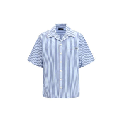 Dolce & Gabbana Blue Cotton Shortsleeve Shirt - HBPS Beauty & Fashion