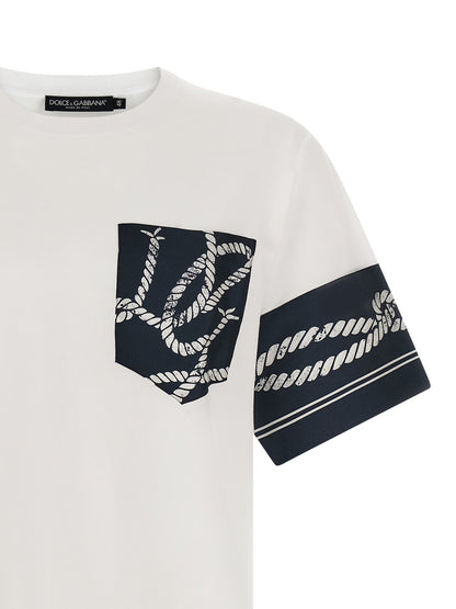 Dolce & Gabbana Blue Cotton T-Shirt - HBPS Beauty & Fashion