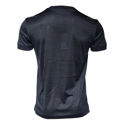 Dolce & Gabbana Blue Silk Crew Neck Short Sleeves Men T-shirt - HBPS Beauty & Fashion