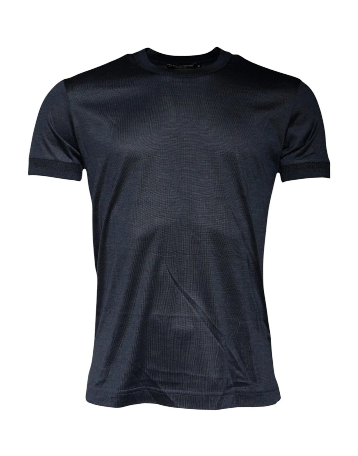 Dolce & Gabbana Blue Silk Crew Neck Short Sleeves Men T-shirt - HBPS Beauty & Fashion