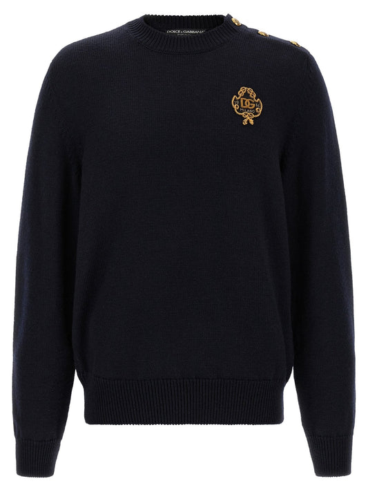 Dolce & Gabbana Blue Virgin Wool Cardigan - HBPS Beauty & Fashion